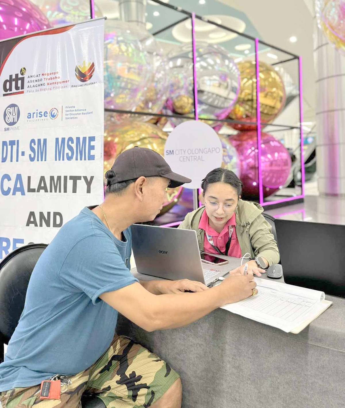 local entrepreneur seeks business recovery guidance at SM City Olongapo Central.